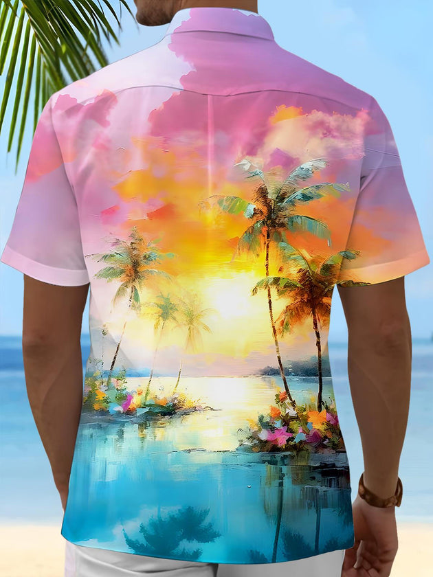 men's aloha shirt back view