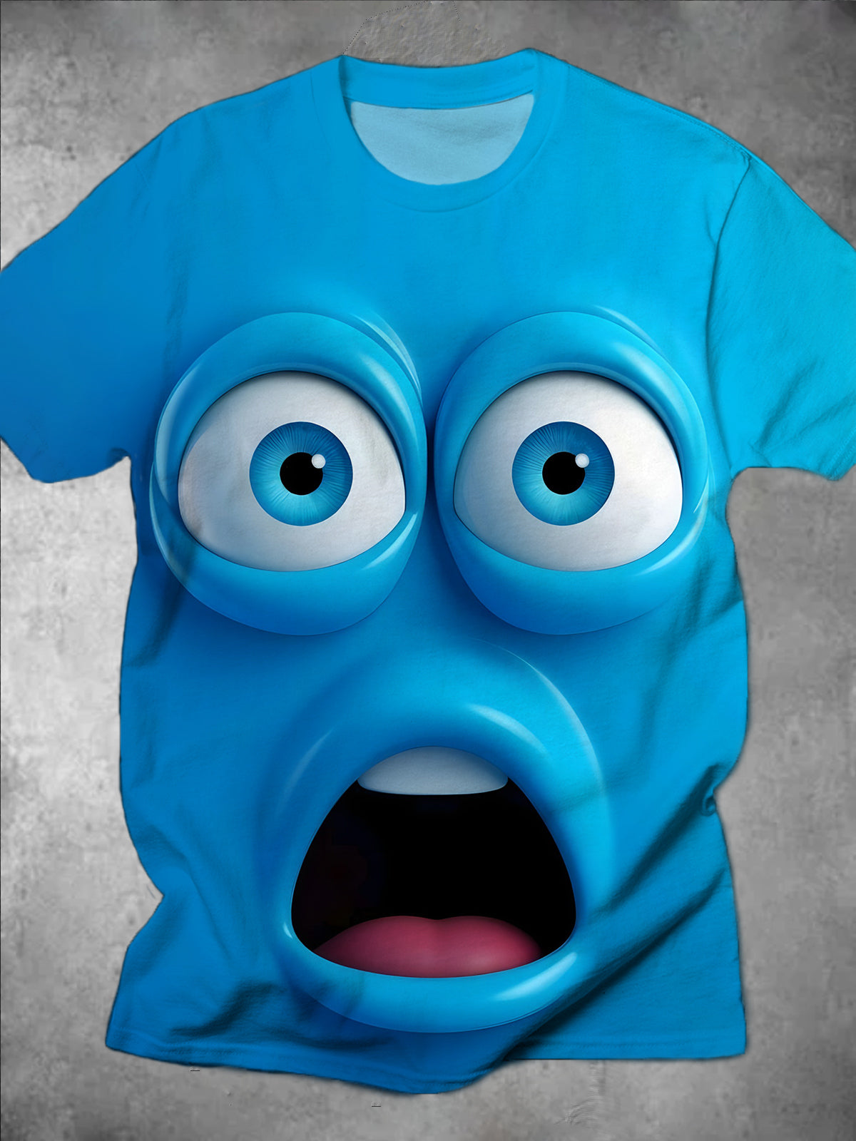 Funny Print Round Neck Short Sleeve Men's T-shirt