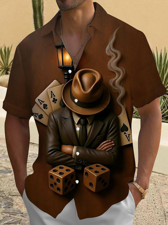 men's vintage style shirt front view