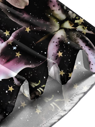 Men's gradient flower print pocket short sleeve shirt in casual lifestyle setting