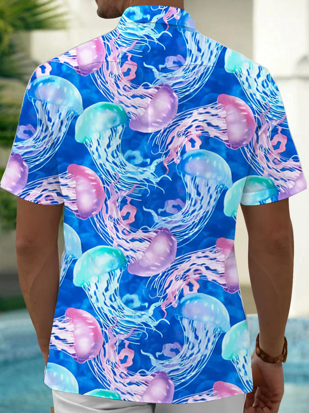 men's nautical print shirt back view