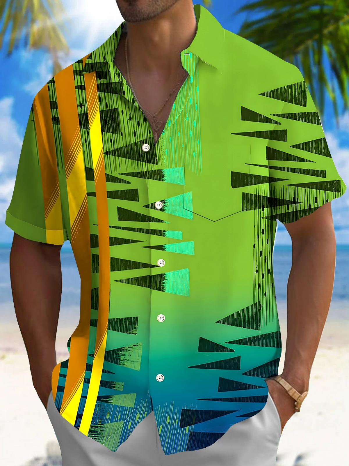 Geometry Men's Pocket Short Sleeve Shirts