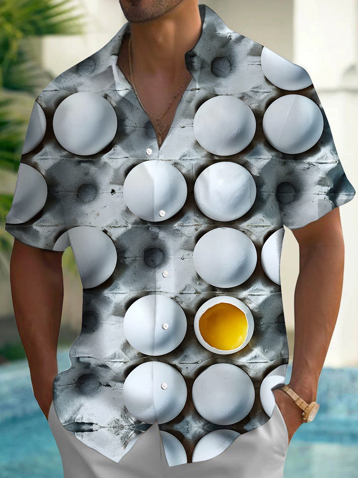 Egg Men's Pocket Short Sleeve Shirts