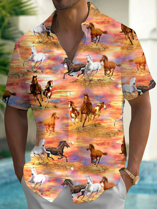 men's patterned sweater shirt front view