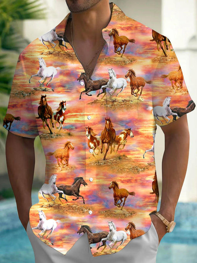 men's patterned sweater shirt front view