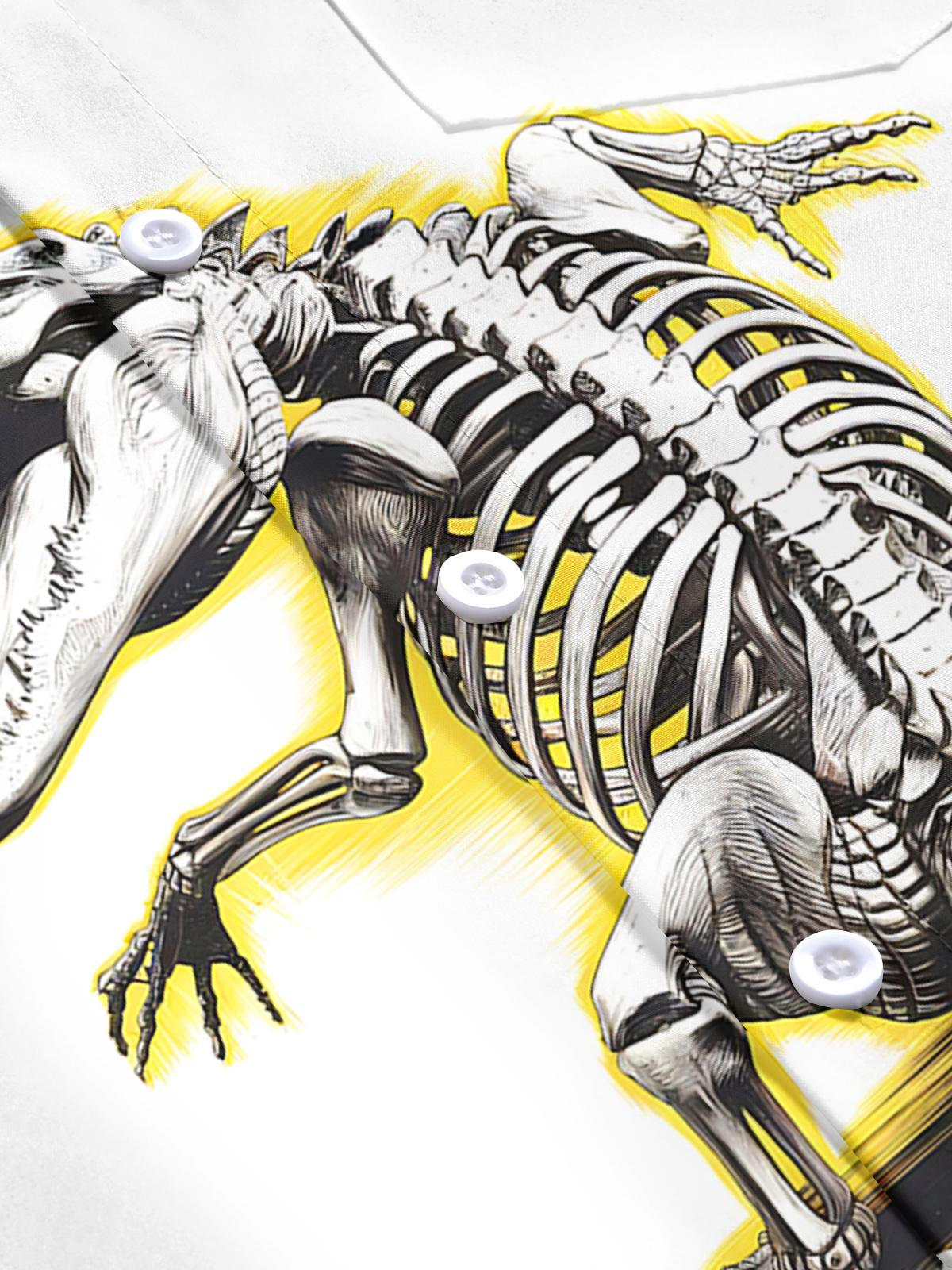 Crocodile Print Men's Pocket Short Sleeve Shirts