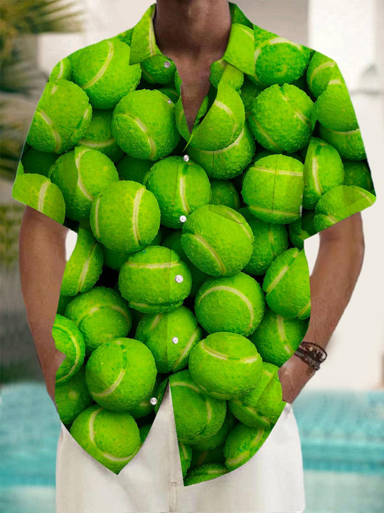 men's sports print shirt front view