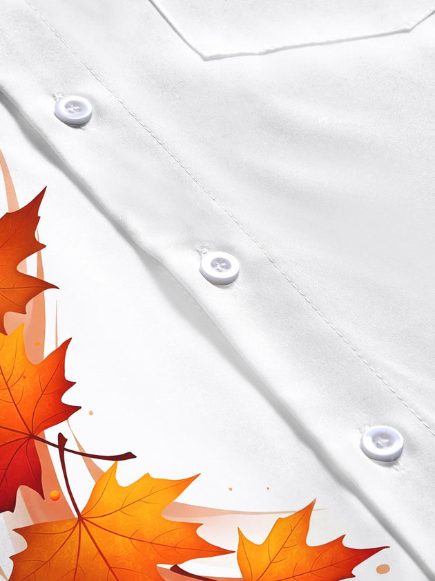 men's map print shirt close-up short sleeve