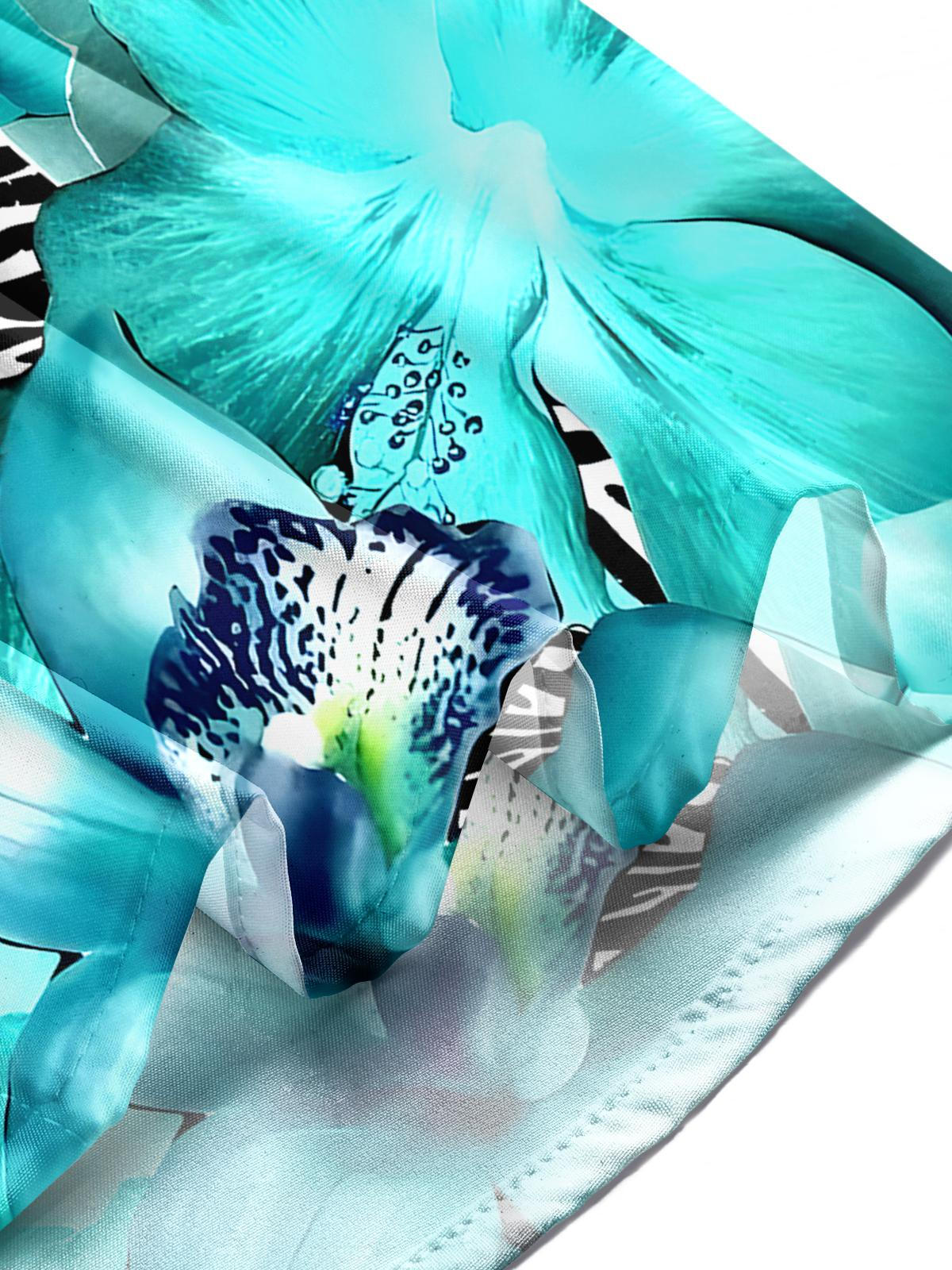 Floral Men's Pocket Short Sleeve Shirts