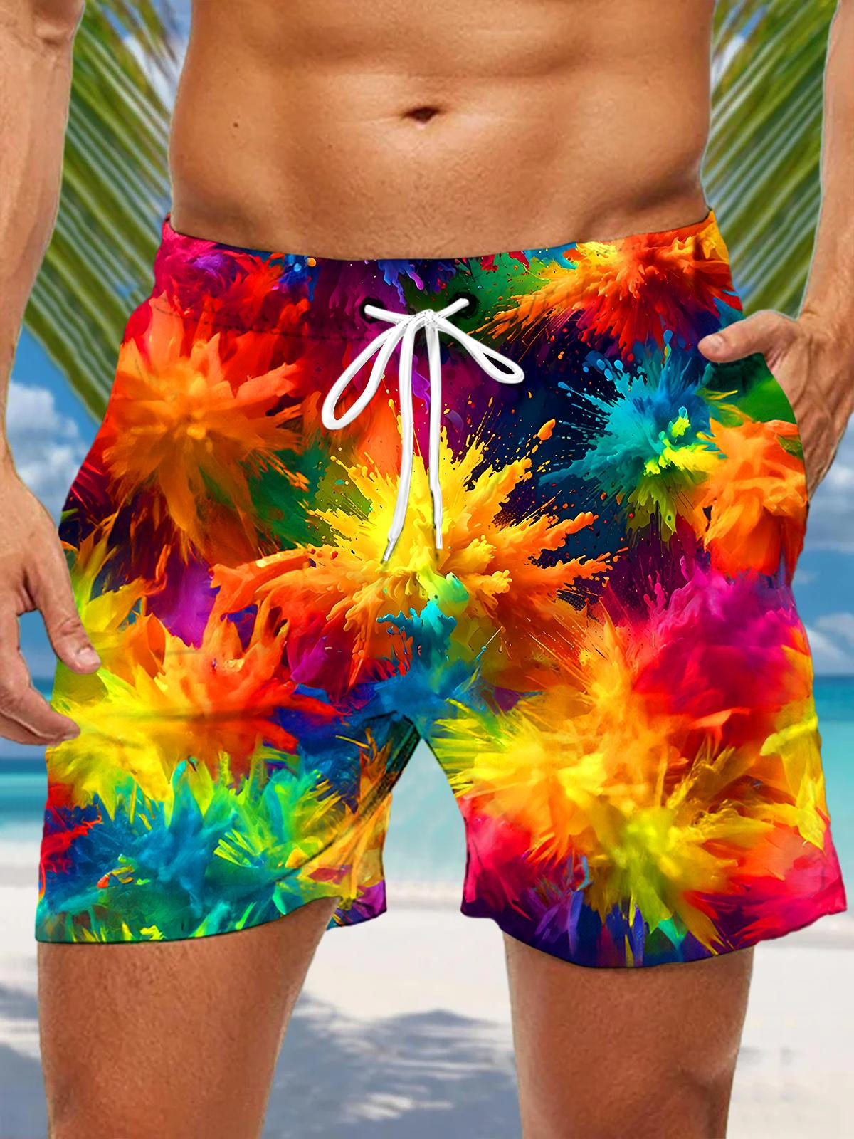 Tie Dye Men's Print Pocket Shorts