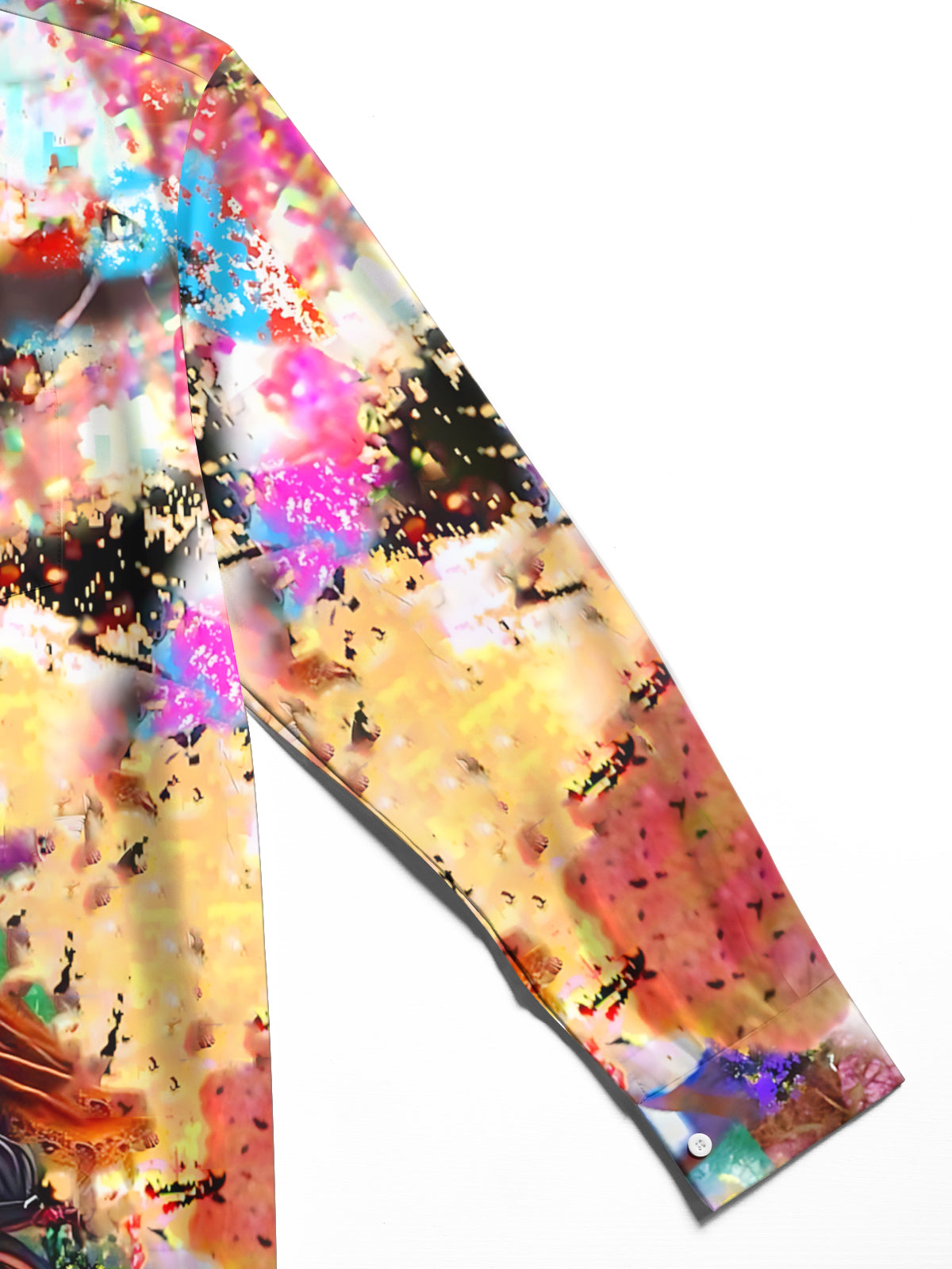 Clown Motorcycle Print Men's Pocket Long Sleeve Shirts