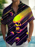 Skull Men's Pocket Short Sleeve Shirts