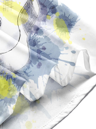 men's music print shirt summer vacation