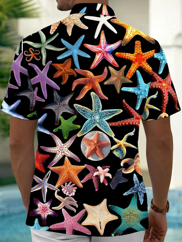 men's nautical print shirt back view