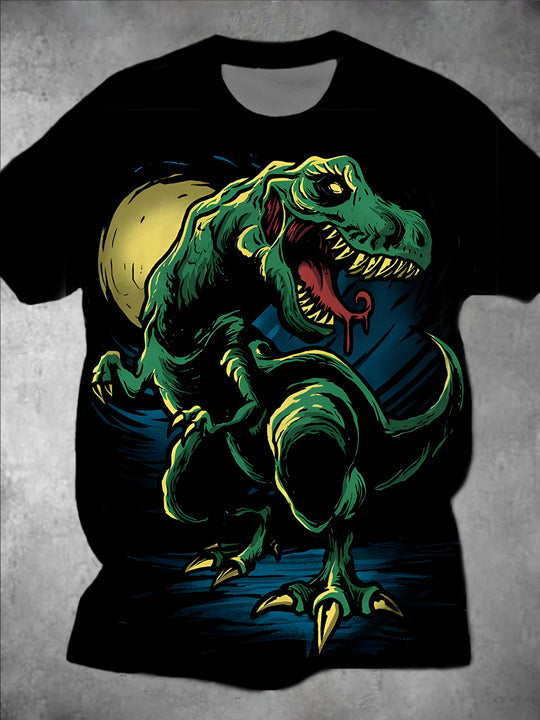 men's dinosaur print graphic t-shirt front view