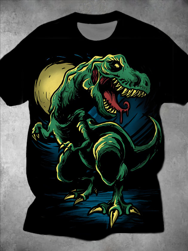 men's dinosaur print graphic t-shirt front view