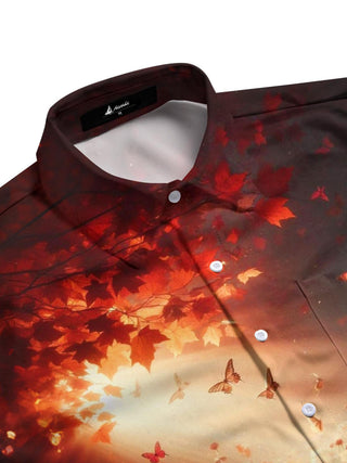 men's garden pattern shirt side view