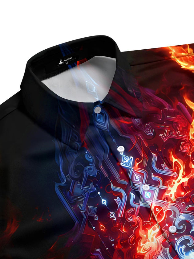 men's short sleeve shirt side view