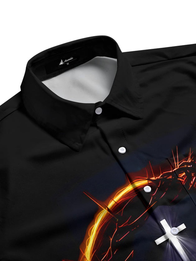 men's short sleeve shirt side view