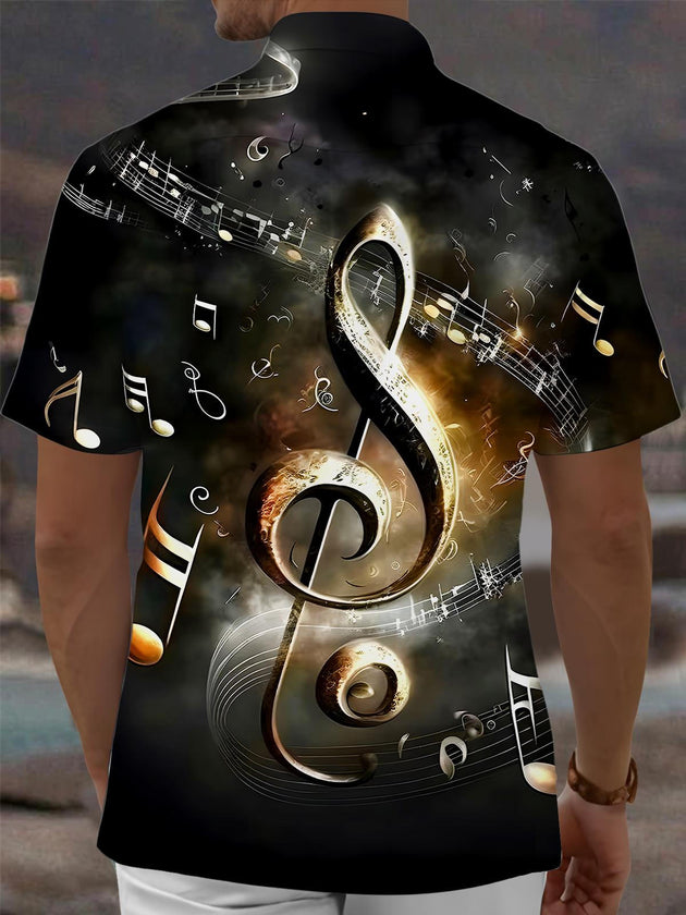 men's vintage print shirt back view