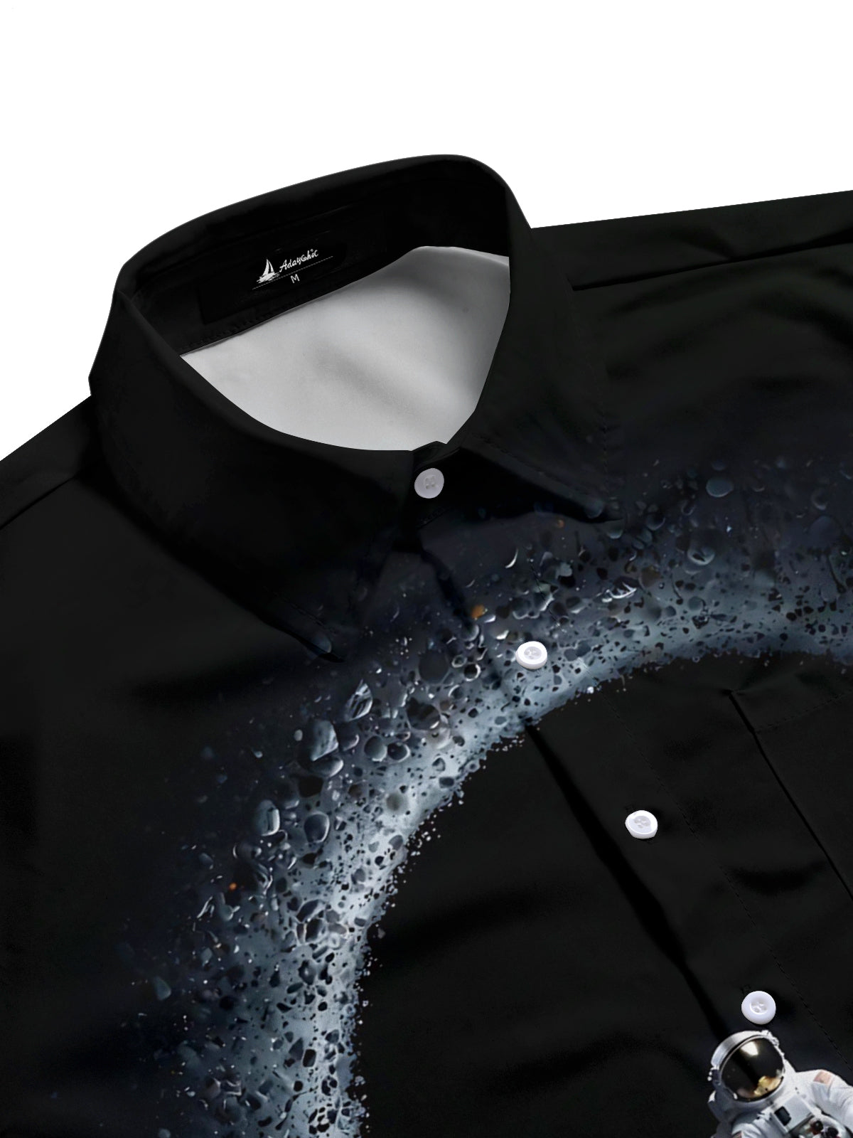 Astronaut Print Men's Pocket Short Sleeve Shirts