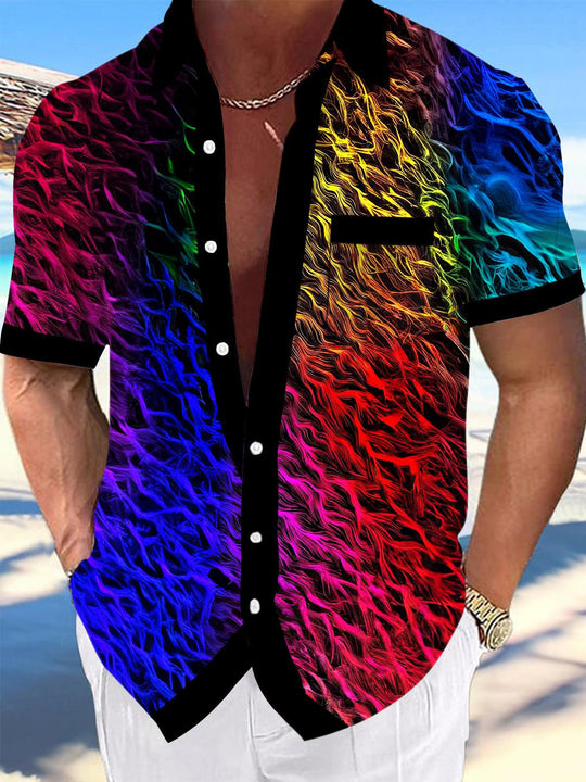 men's patterned sweater shirt front view