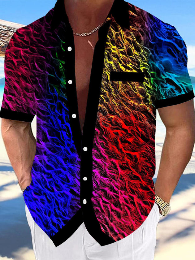 men's patterned sweater shirt front view