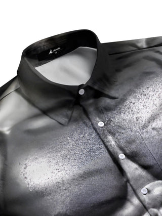 men's printed short sleeve flat lay shirt