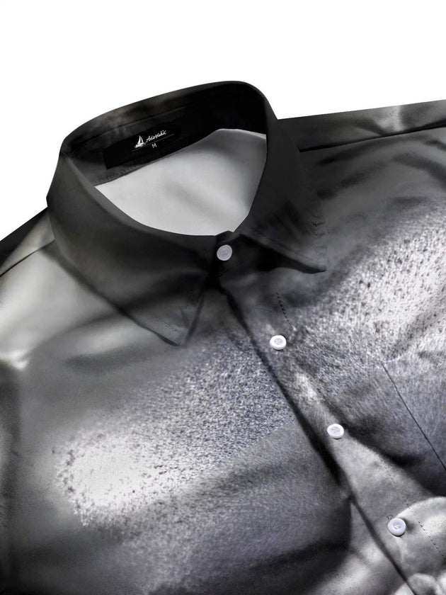 men's printed short sleeve flat lay shirt