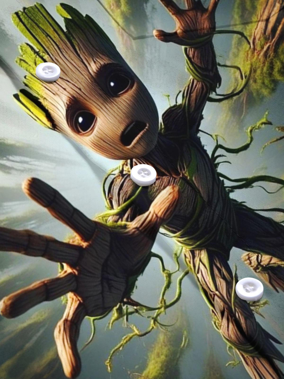 Funny Cartoon Art Print Men's Pocket Short Sleeve Shirts