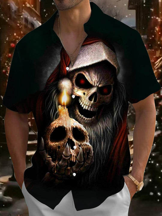 men's Christmas shirt front view holiday party