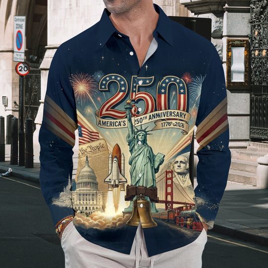 men's button up shirt Independence Day view 26