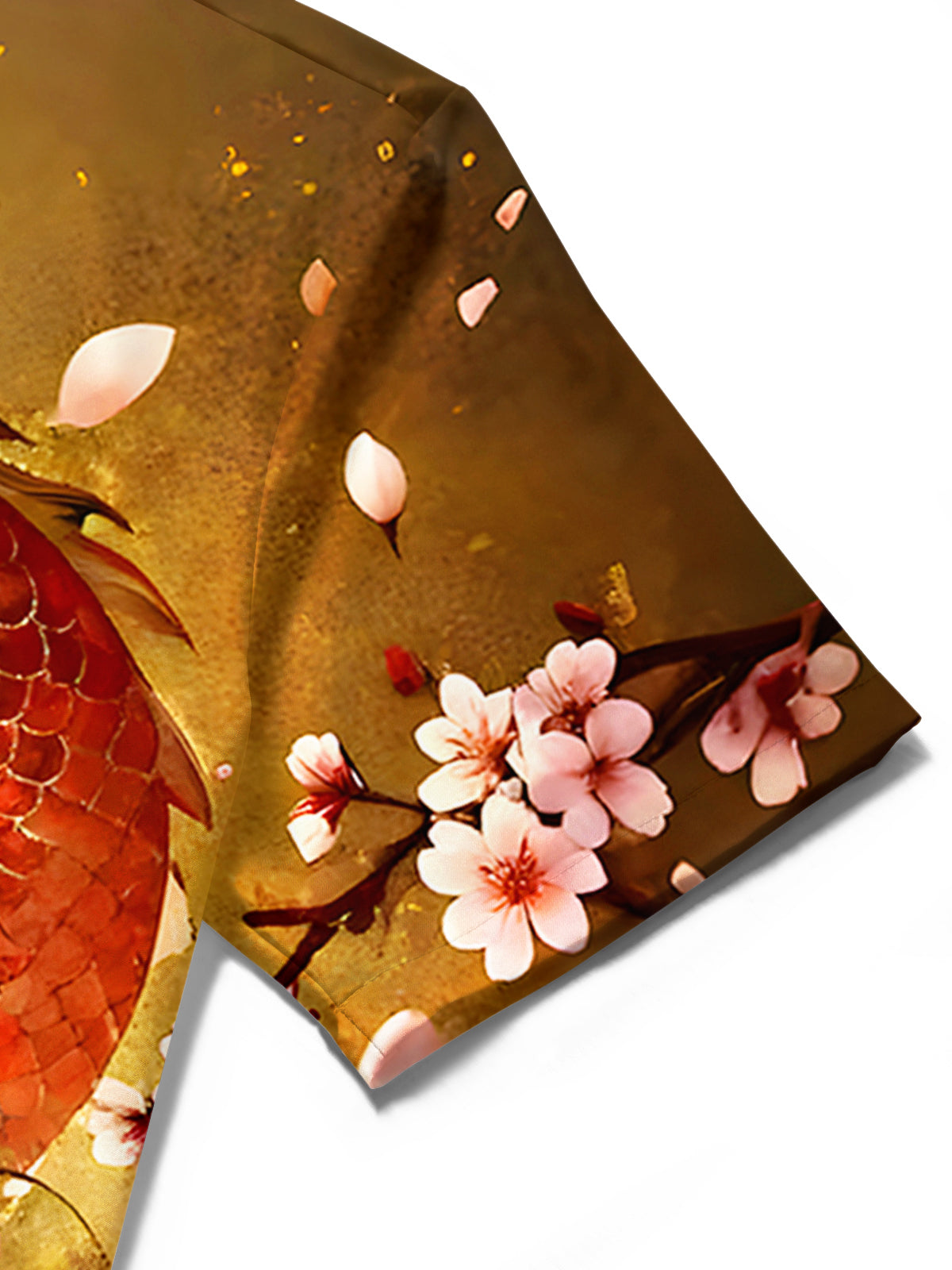 Dragon Floral Men's Pocket Short Sleeve Shirts