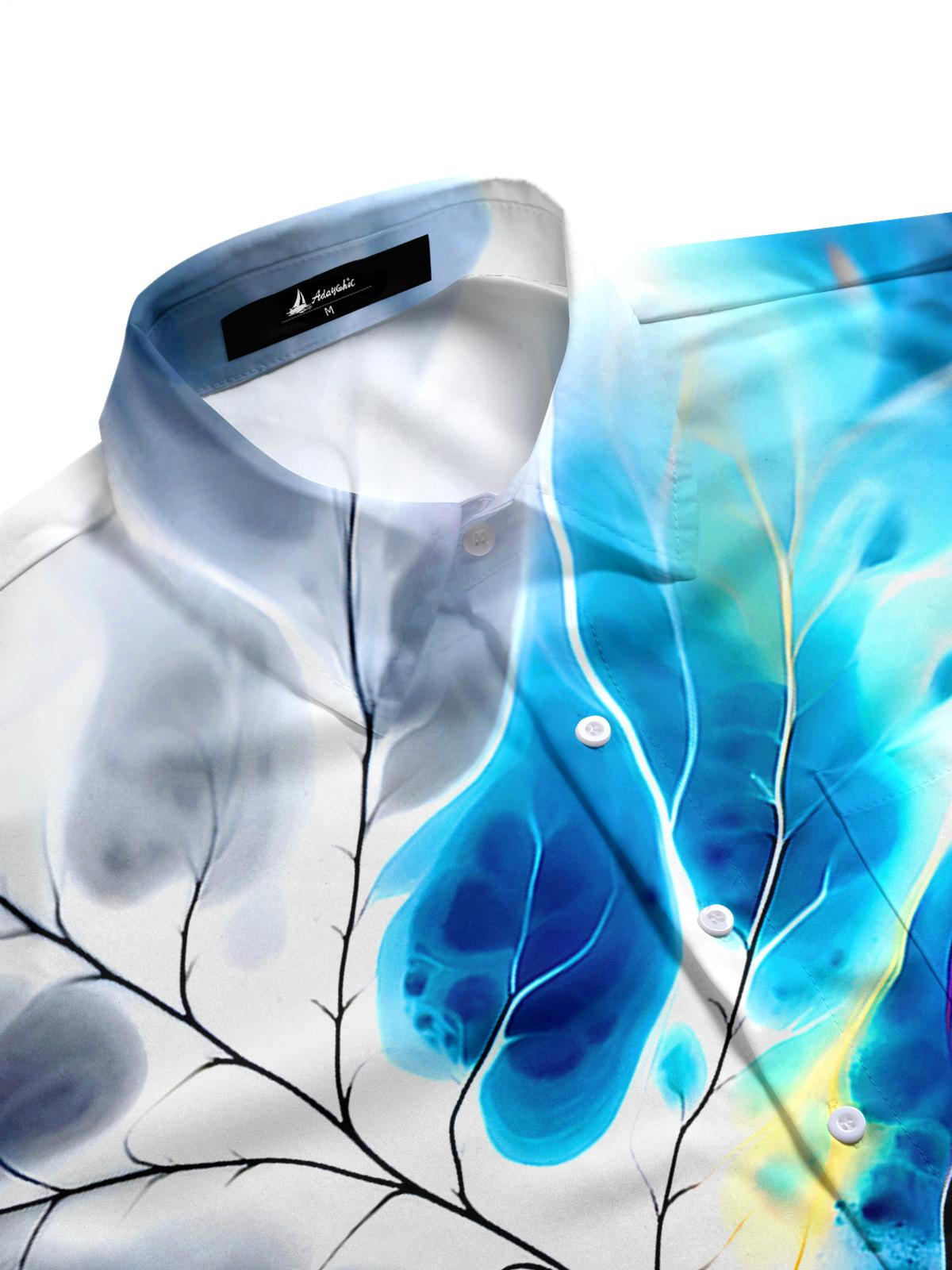 Abstract Men's Pocket Short Sleeve Shirts