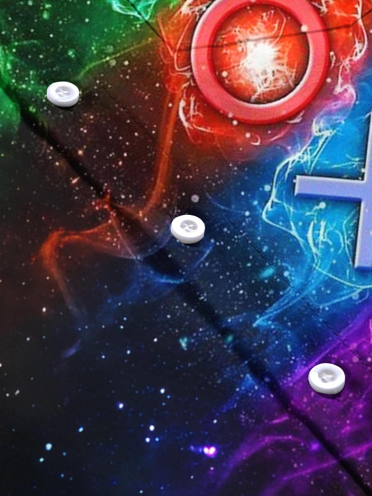 Symbolic Art Print Men's Pocket Short Sleeve Shirts