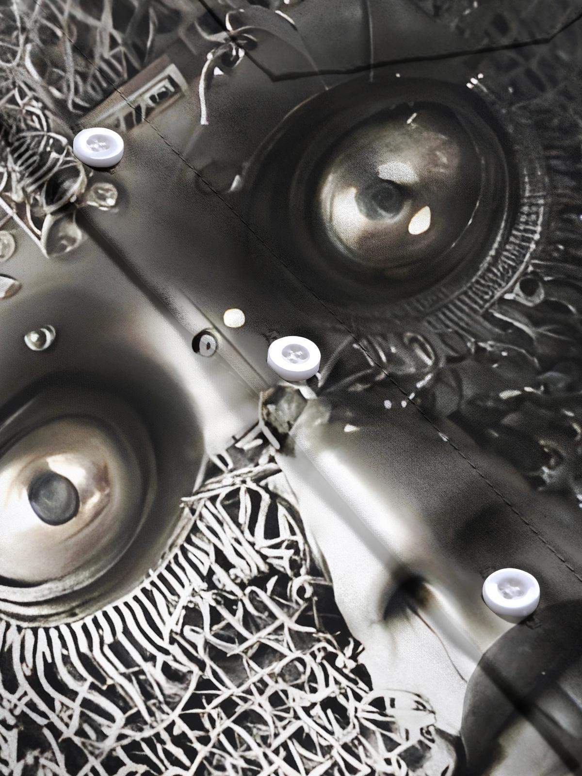 Funny Art Face Men's Pocket Short Sleeve Shirts