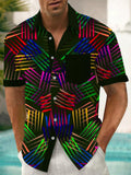 Geometry Men's Pocket Short Sleeve Shirts