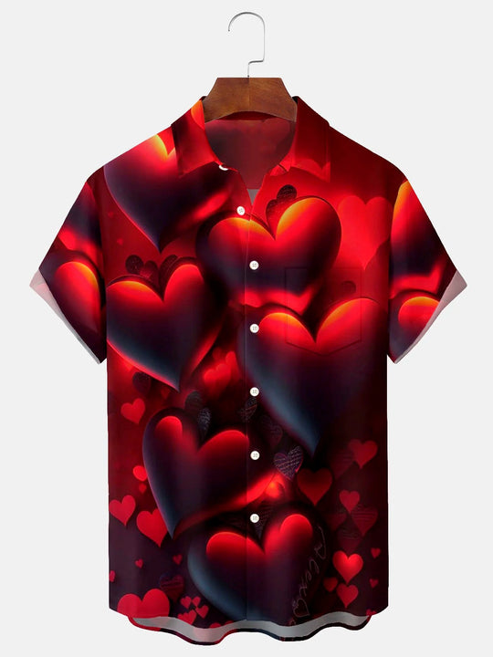 men's Valentine's Day shirt front view
