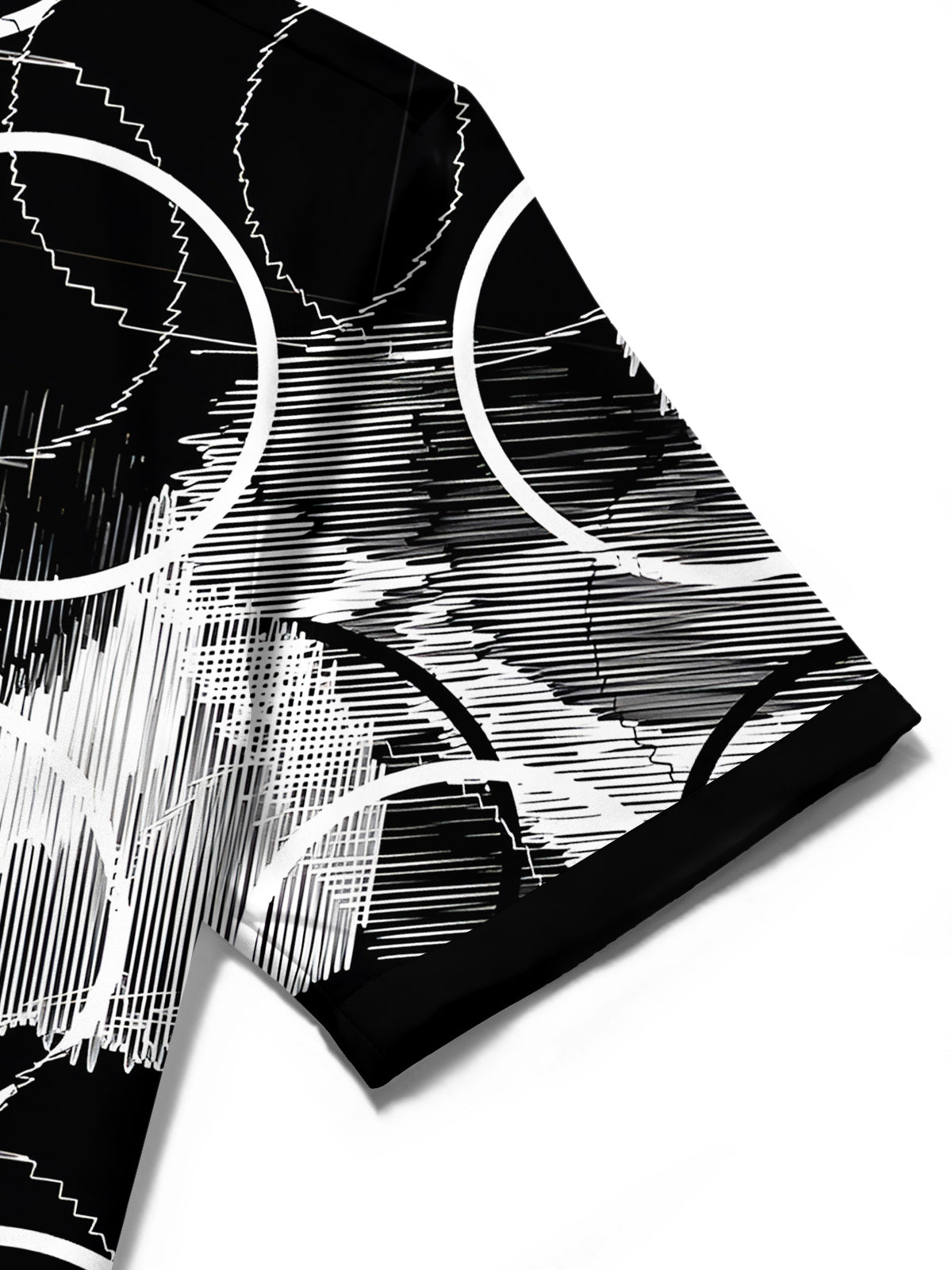 men's printed shirt close-up short sleeve