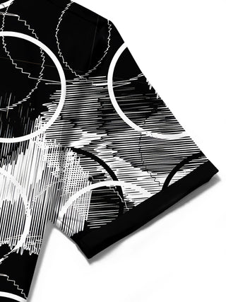 men's printed shirt close-up short sleeve