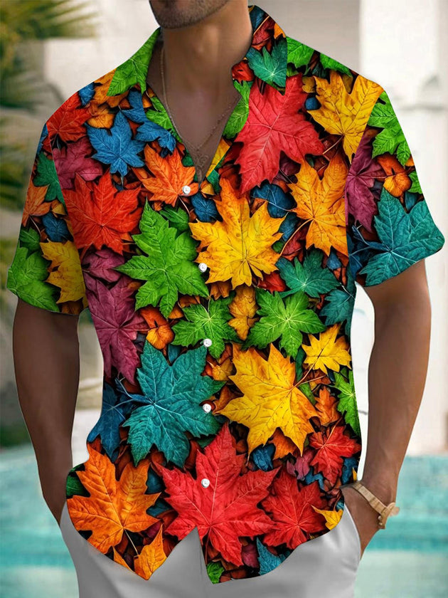 men's map print shirt front view