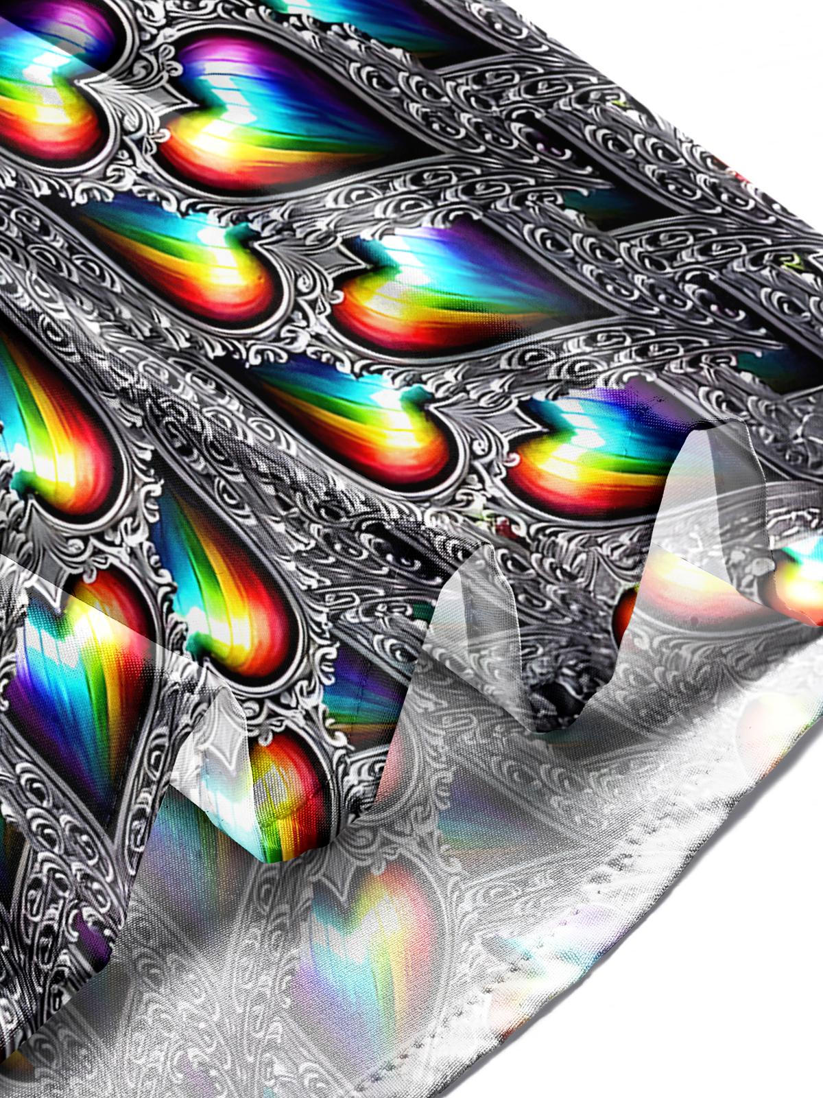 Tie Dye Abstract Men's Pocket Short Sleeve Shirts