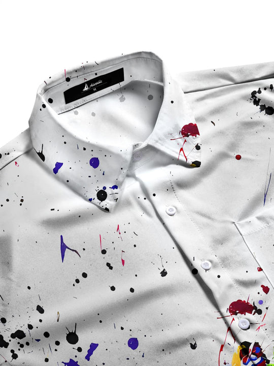 men's tie-dye shirt side view
