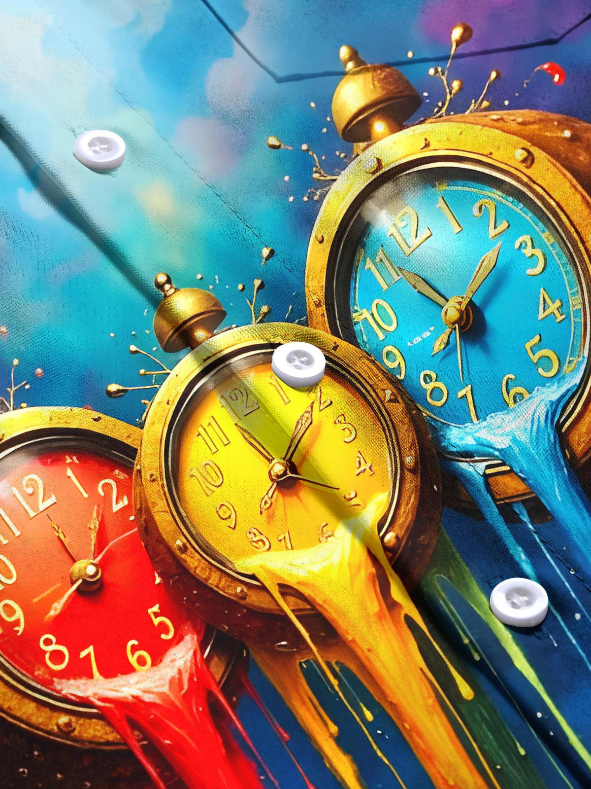 Clock Men's Pocket Short Sleeve Shirts