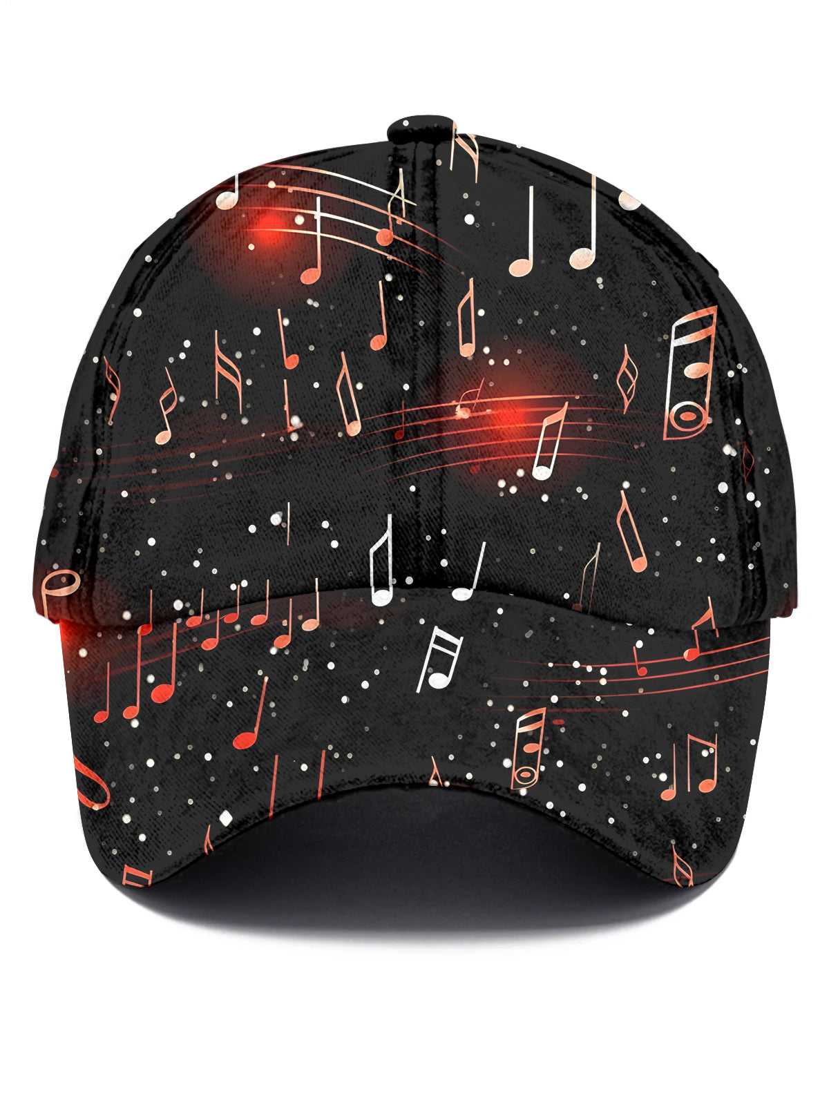 Music Note Print Men's Print Baseball Cap