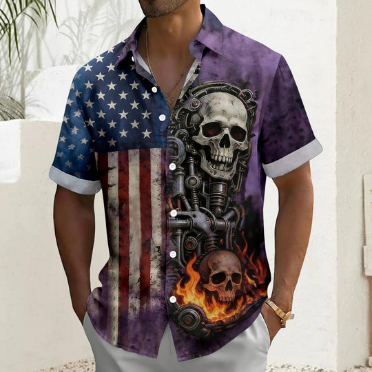 men's Hawaiian shirt Independence Day