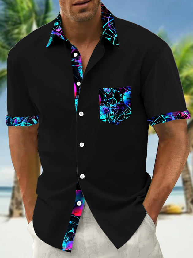 men's patterned sweater shirt front view