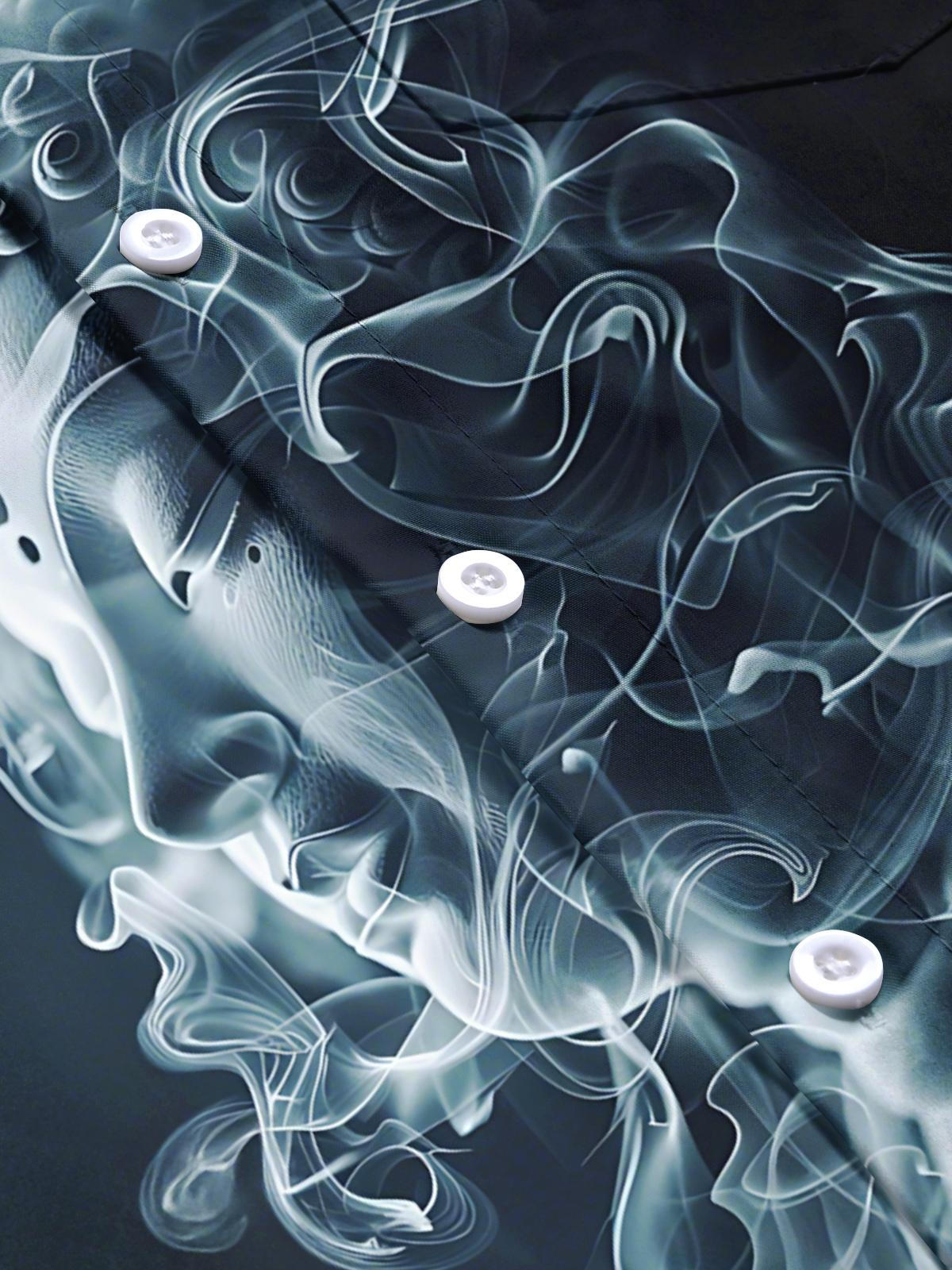 Buddha Print Men's Pocket Short Sleeve Shirts