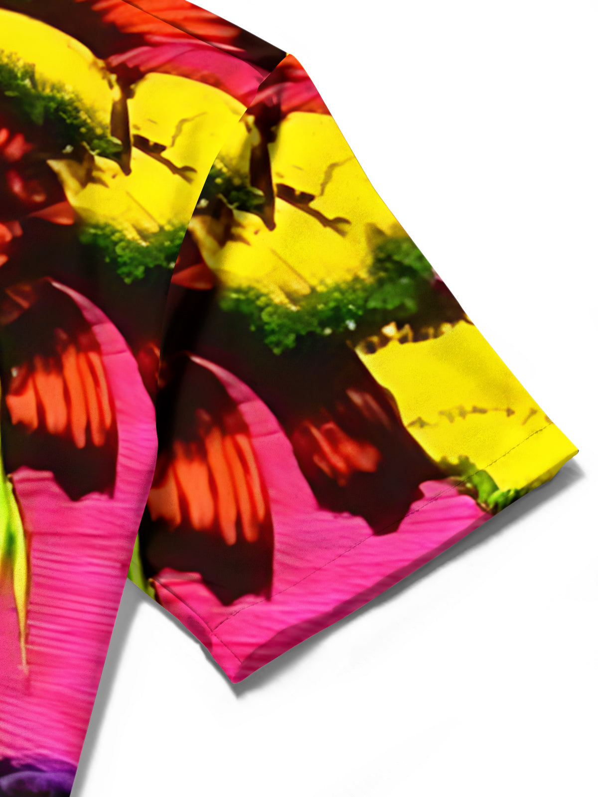 Abstract Landscape Print Men's Pocket Short Sleeve Shirts