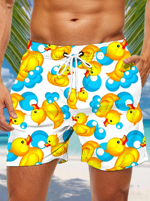 men's Hawaiian casual pants front view tropical beach vacation